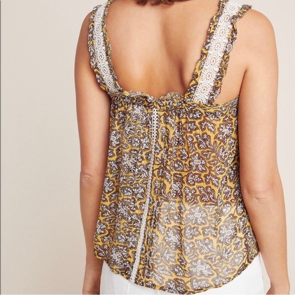 🌻NEW w/tags Anthropologie Bardot Crochet Tank Blouse US Size 8 - Picture 8 of 14